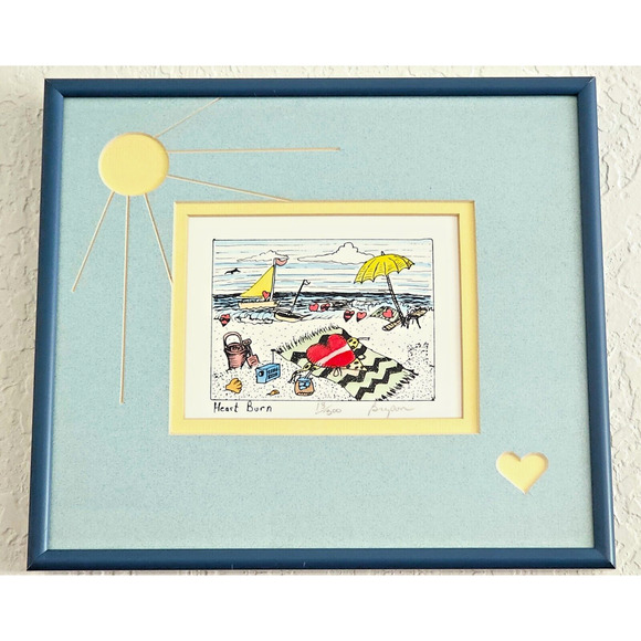 PICTURE PRINT-BILL BRYSON-"Heart Burn"-13 OF 300-Signed-Framed - Picture 7 of 12